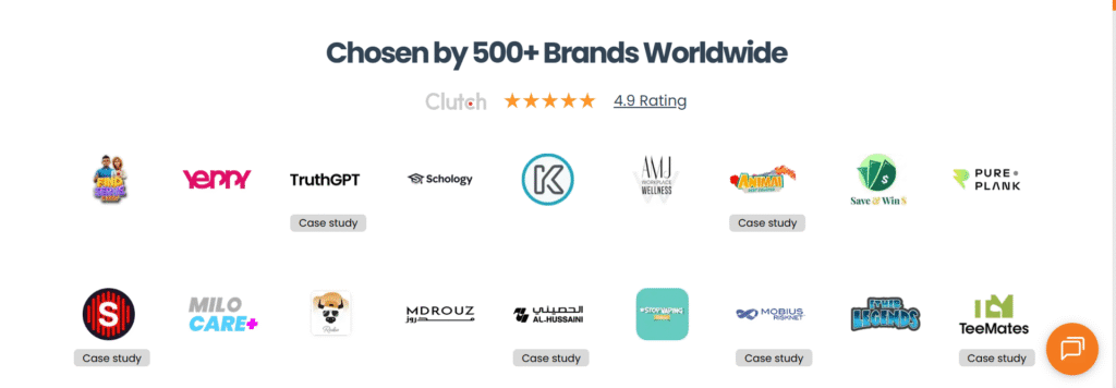 Customer reviews and trust logos on landing page
