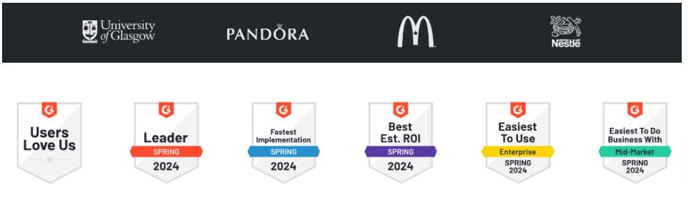 example of strong social proof section