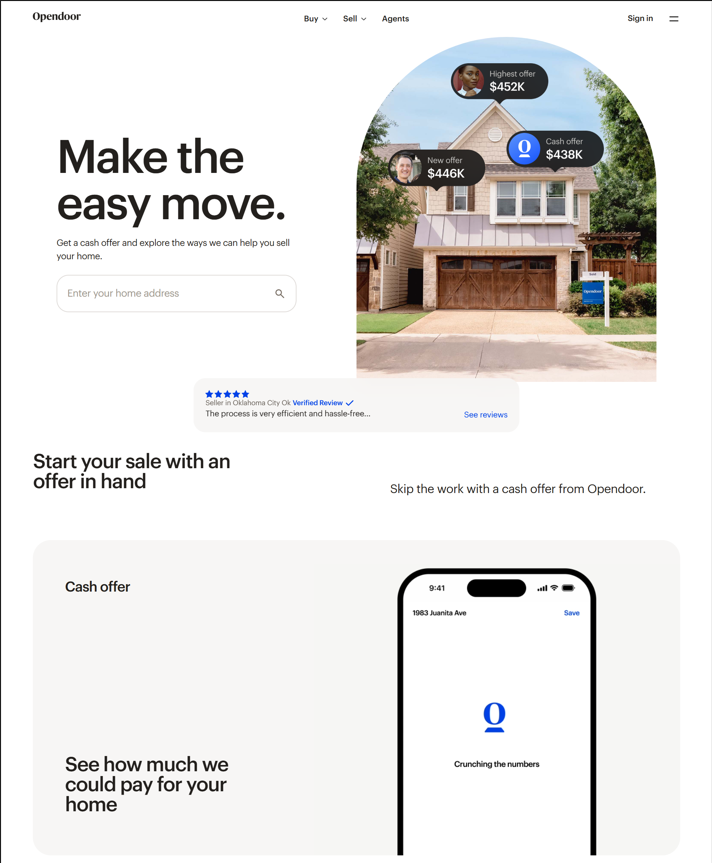 open door landing page