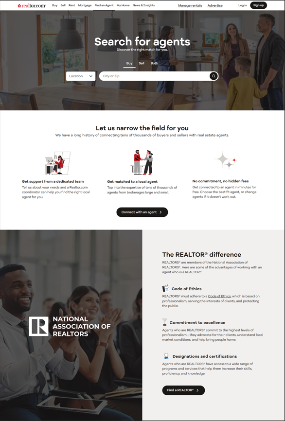 realtor landing page