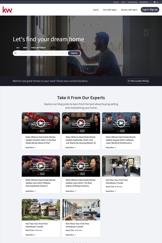 Keller Williams landing page