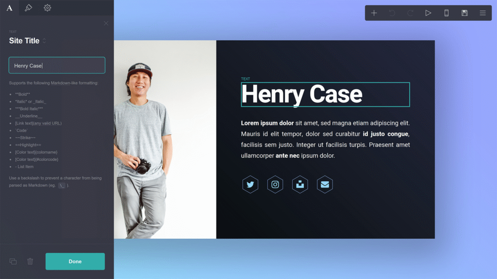 carrd landing page builder